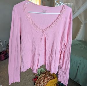 *SOLD* pink lacy cardigan 💮🩰